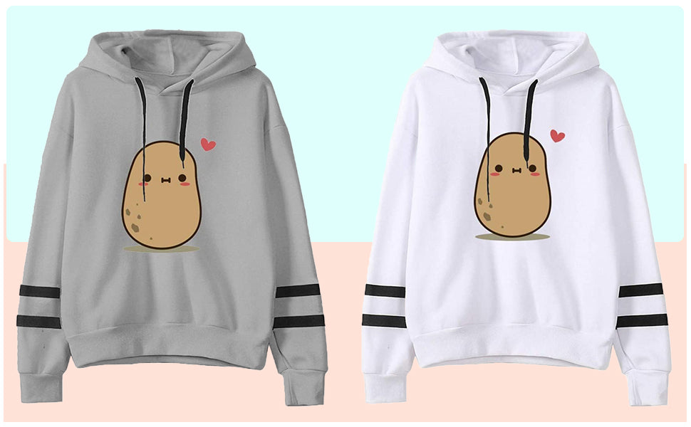 Wazeer International Cozy Hooded Sweatshirt for Teen Girls and Women | Cute Long Sleeve Pullover Tops.