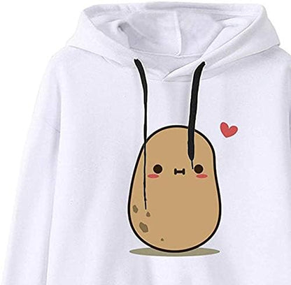 Wazeer International Cozy Hooded Sweatshirt for Teen Girls and Women | Cute Long Sleeve Pullover Tops.
