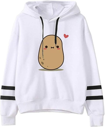 Wazeer International Cozy Hooded Sweatshirt for Teen Girls and Women | Cute Long Sleeve Pullover Tops.