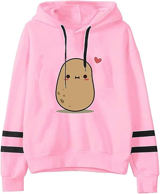 Wazeer International Cozy Hooded Sweatshirt for Teen Girls and Women | Cute Long Sleeve Pullover Tops.