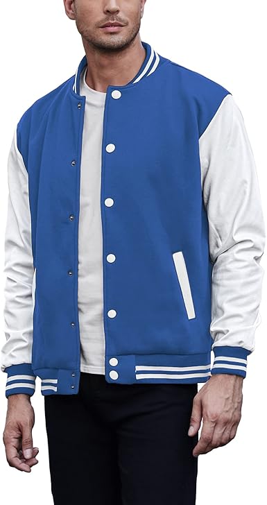 Wazeer Premium Varsity Jacket with Vinyl Sleeves and Quilted Lining for Ultimate Comfort and Style
