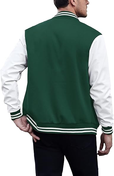 Wazeer Premium Varsity Jacket with Genuine Leather Sleeves and Quilted Lining for Ultimate Comfort and Style