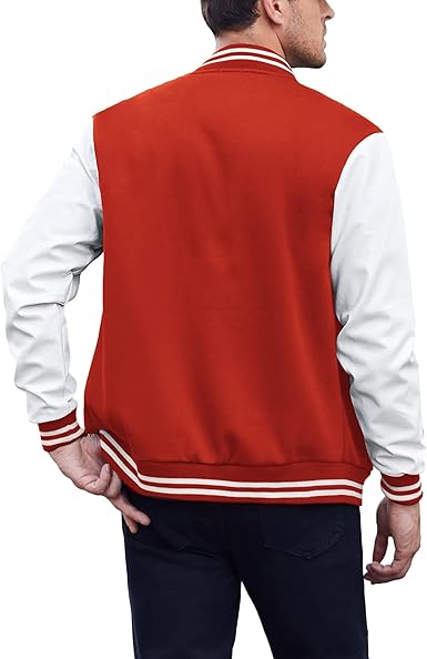 Wazeer Premium Varsity Jacket with Vinyl Sleeves and Quilted Lining for Ultimate Comfort and Style