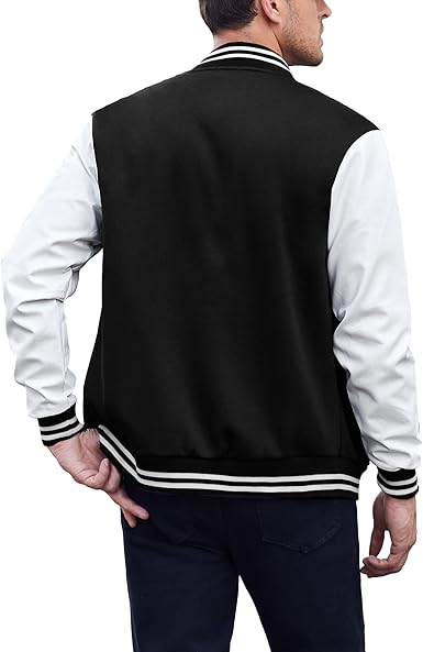 Wazeer Premium Varsity Jacket with Genuine Leather Sleeves and Quilted Lining for Ultimate Comfort and Style