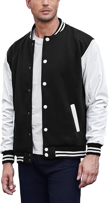 Wazeer Premium Varsity Jacket with Genuine Leather Sleeves and Quilted Lining for Ultimate Comfort and Style